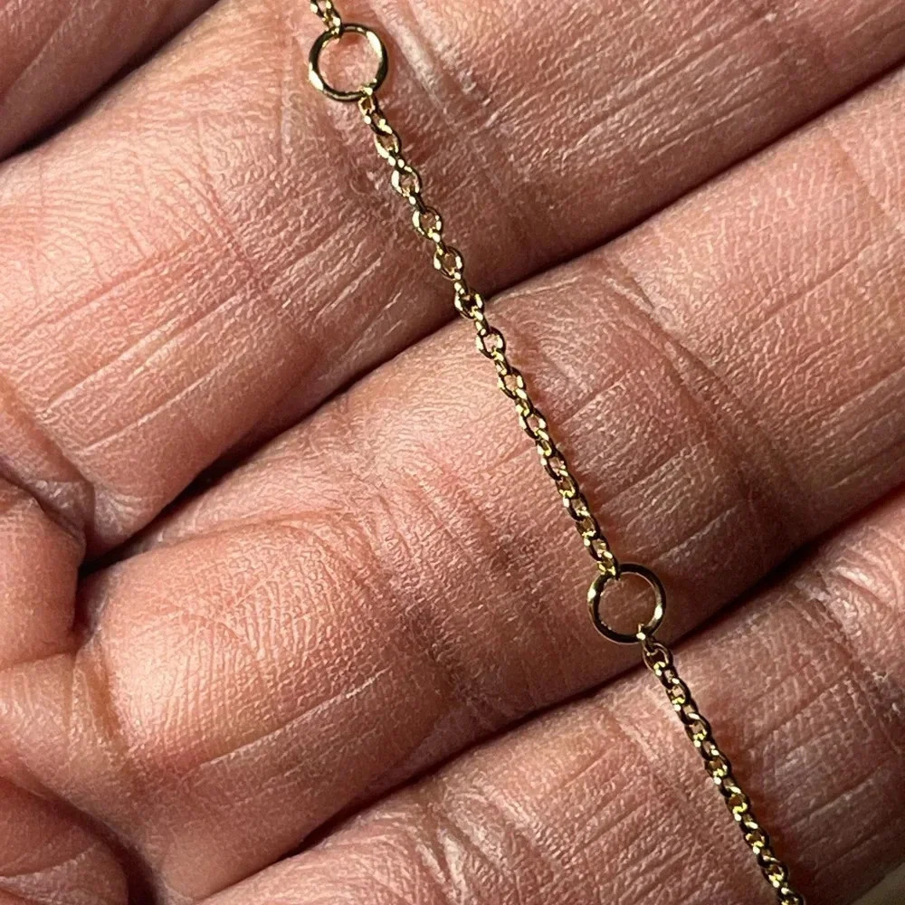 Nadri Gold plated necklace for young girl or teenager. 16” length 2” extender - Picture 7 of 12